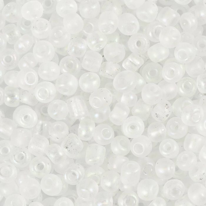 Cuentas de semillas de Rocaille, medida 6/0, dia 4 mm, medida agujero 0,9-1,2 mm, cristal, 25 gr/ 1 paquete