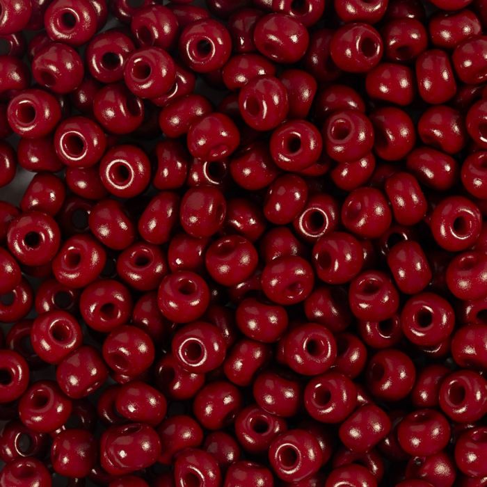 Cuentas de semillas de Rocaille, medida 6/0, dia 4 mm, medida agujero 0,9-1,2 mm, matt frozen, rojo marrón, 25 gr/ 1 paquete