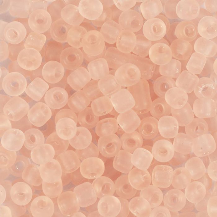 Cuentas de semillas de Rocaille, medida 6/0, dia 4 mm, medida agujero 0,9-1,2 mm, peach ceter, 25 gr/ 1 paquete