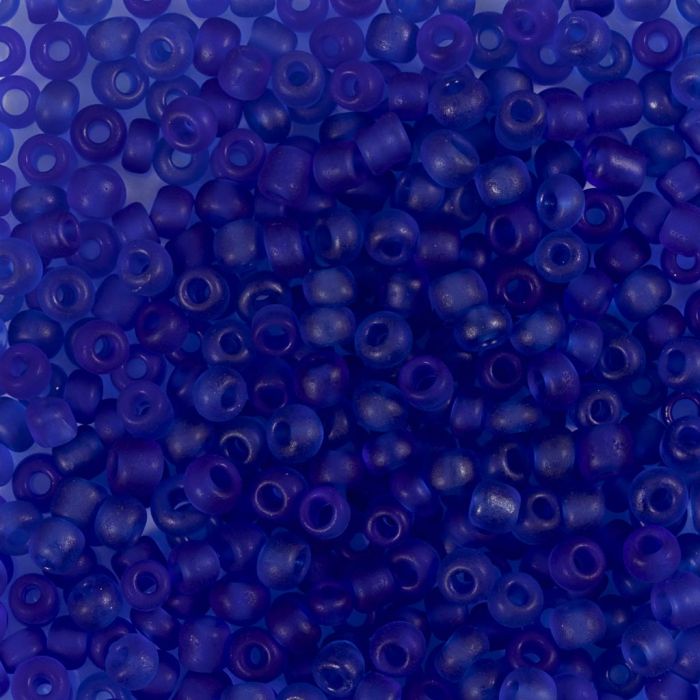 Cuentas de semillas de Rocaille, medida 8/0, dia 3 mm, medida agujero 0,6-1,0 mm, azul cobalto, 25 gr/ 1 paquete