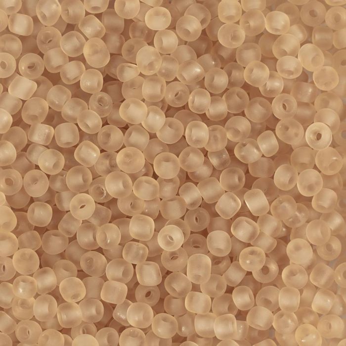 Cuentas de semillas de Rocaille, medida 8/0, dia 3 mm, medida agujero 0,6-1,0 mm, peach ceter, 25 gr/ 1 paquete