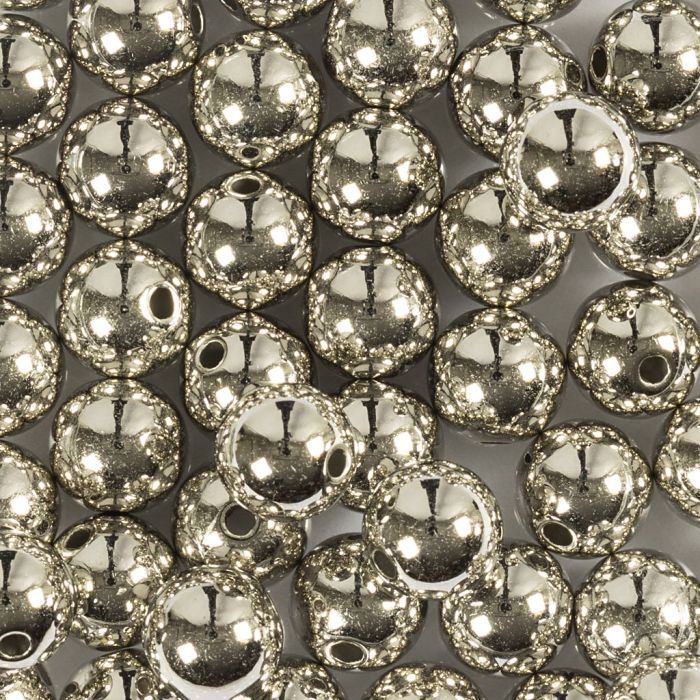 Perlas de Cera, dia 8 mm, medida agujero 1 mm, plata, 50 ud/ 1 paquete
