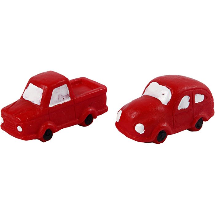 Pequeñas figuras, A: 20 mm, L. 40 mm, rojo, 2 ud/ 1 paquete