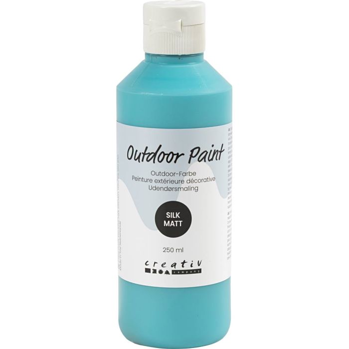 Pintura del Exterior, mate sedosa, opaco, turquoise blue, 250 ml/ 1 botella