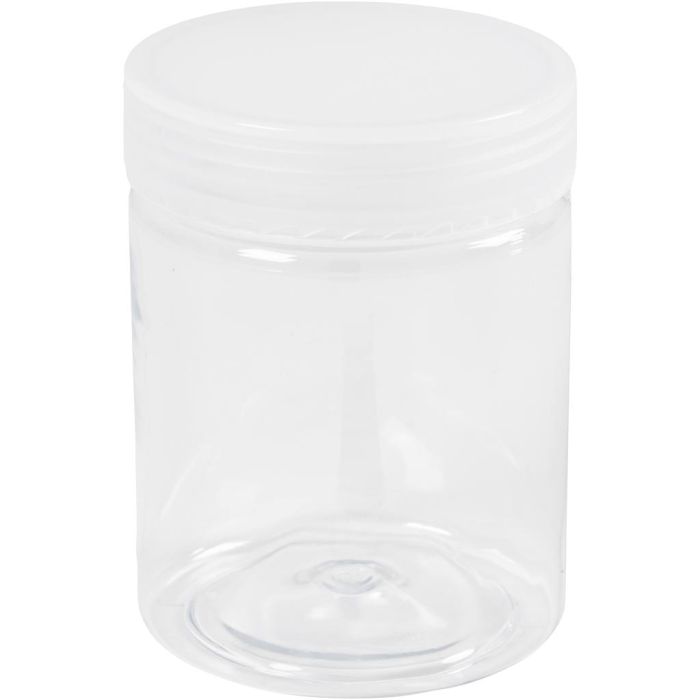 Recipientes de almacenamiento de plástico, A: 9 cm, dia 6,5 cm, 250 ml, 10 ud/ 1 paquete