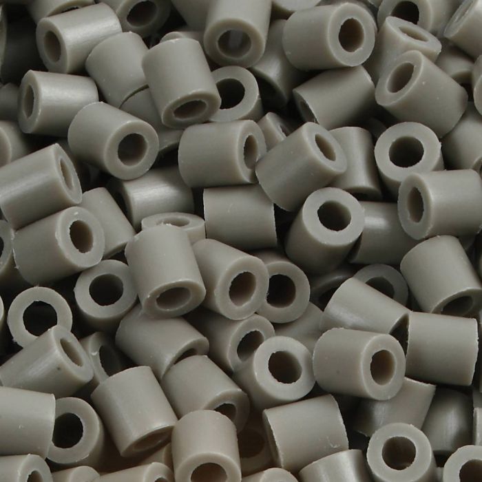 Fuse Beads, medidas 5x5 mm, medida agujero 2,5 mm, medium, colores ceniza (32226), 6000 ud/ 1 paquete