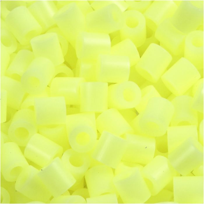 Fuse Beads, medidas 5x5 mm, medida agujero 2,5 mm, medium, amarillo pastel (32244), 1100 ud/ 1 paquete