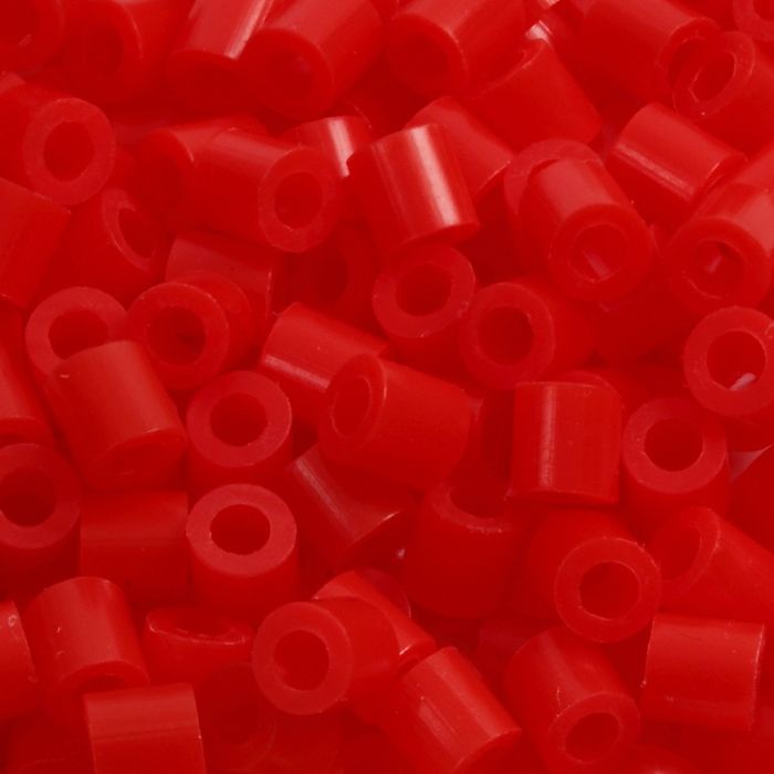 Fuse Beads, medidas 5x5 mm, medida agujero 2,5 mm, medium, rojo claro (32225), 1100 ud/ 1 paquete