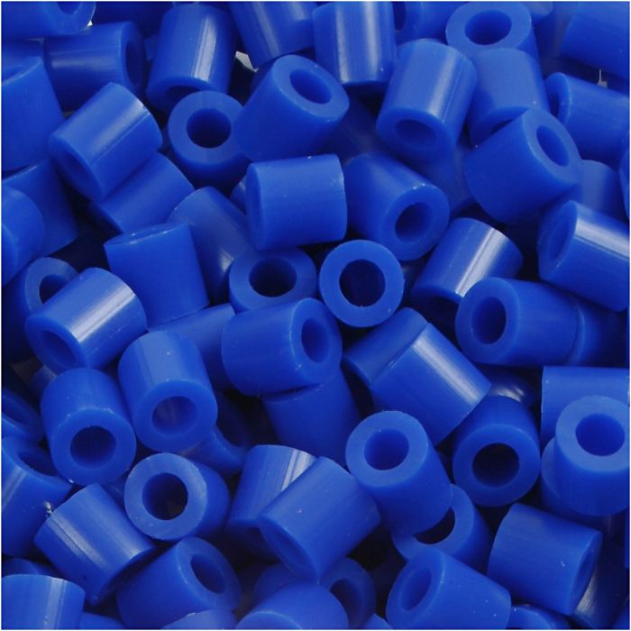 Fuse Beads, medidas 5x5 mm, medida agujero 2,5 mm, medium, azul oscuro (32232), 1100 ud/ 1 paquete