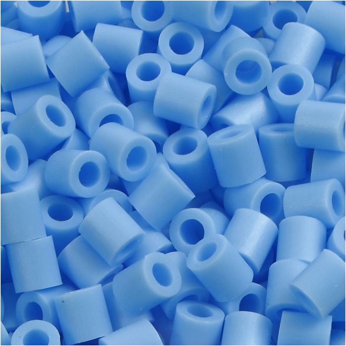 Fuse Beads, medidas 5x5 mm, medida agujero 2,5 mm, medium, azul pastel (32224), 1100 ud/ 1 paquete