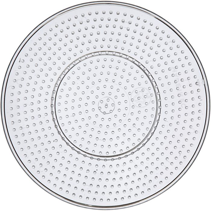 Placa de clavijas, Círculo grande, dia 15 cm, medium, transparente, 10 ud/ 1 paquete