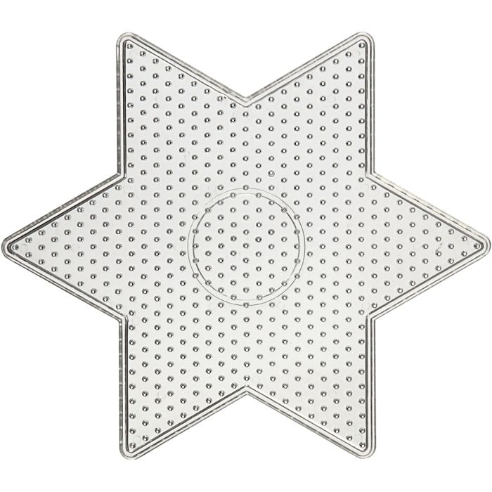 Placa de clavijas, medidas 15x15 cm, medium, transparente, 1 ud