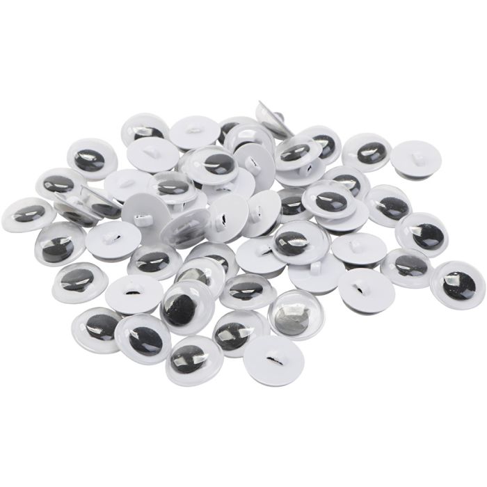 Ojos Móviles - Surtido, coser, medidas 10 mm, 50 par, 100 ud/ 1 bolsa