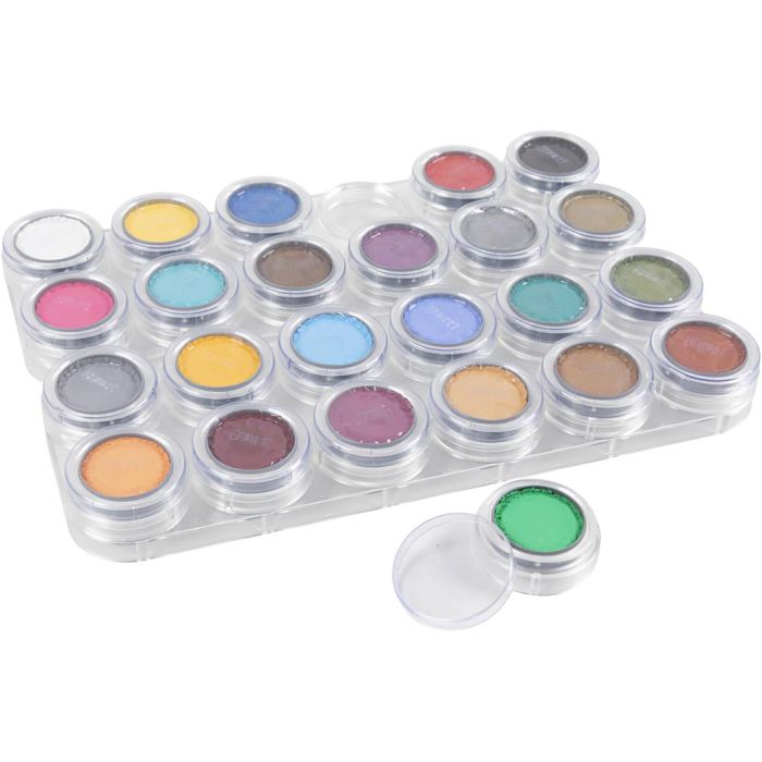 Paleta de pintura facial a base de agua, surtido de colores, 24x2.50 ml/ 1 ud