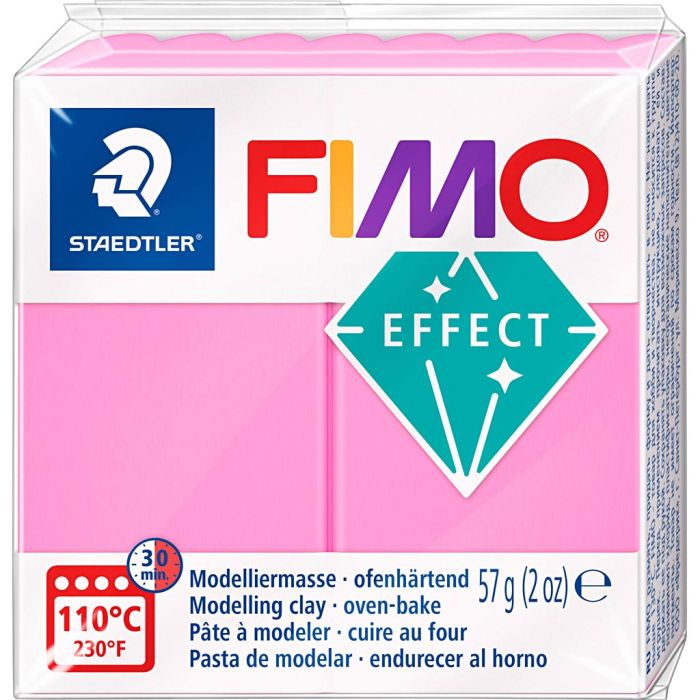 FIMO effect, rosa neón, 57 gr/ 1 paquete