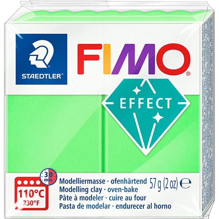 FIMO effect, verde neón, 57 gr/ 1 paquete
