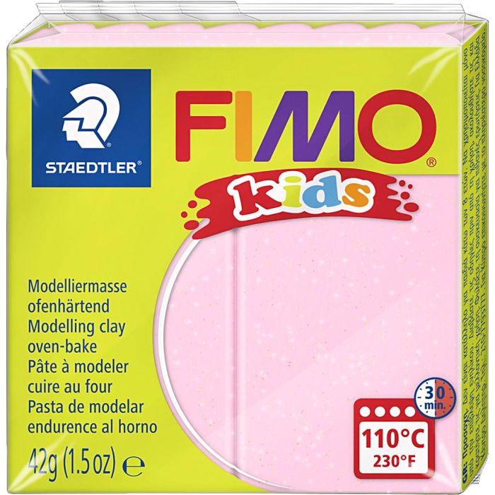 Pasta de Modelar FIMO® Kids, purpurina, rojo perladoå, 42 gr/ 1 paquete