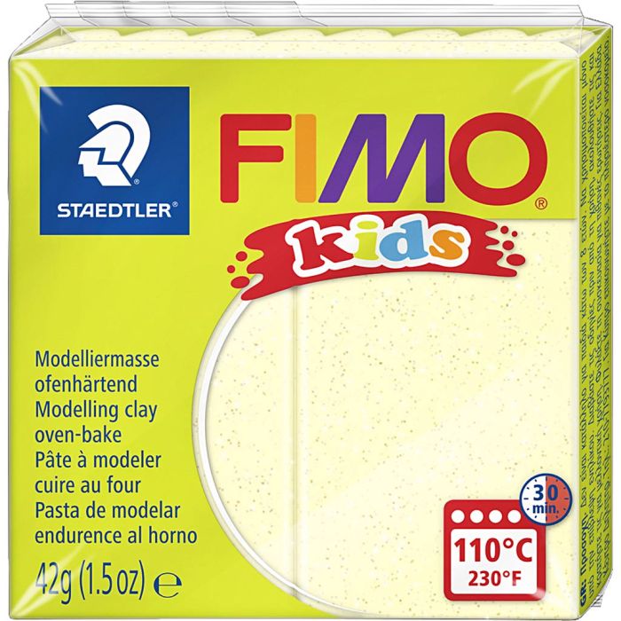 Pasta de Modelar FIMO® Kids, purpurina, amarillo perla, 42 gr/ 1 paquete