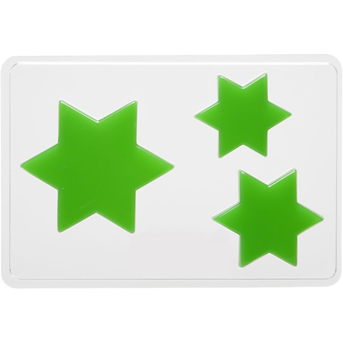 Molde decorativo , estrella, A: 6+8+10 cm, P: 9 mm, medidas 14,9x22 cm, 1 ud