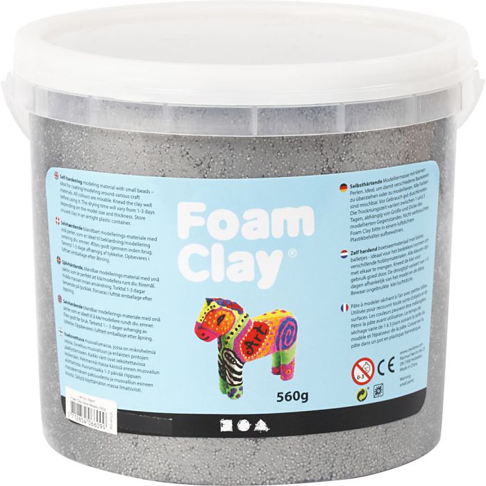 Foam Clay®, Metálica, plata, 560 gr/ 1 cubo
