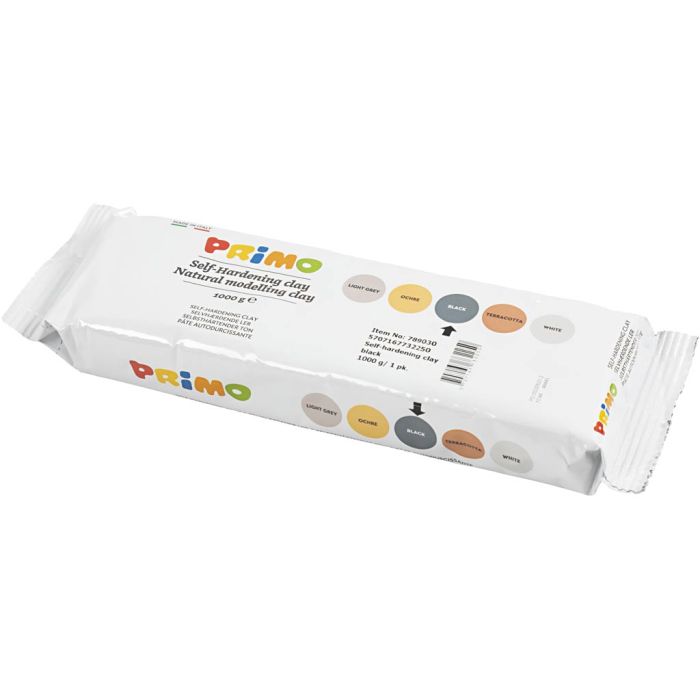 Arcilla de Autoendurecimiento, negro, 1000 gr/ 1 paquete