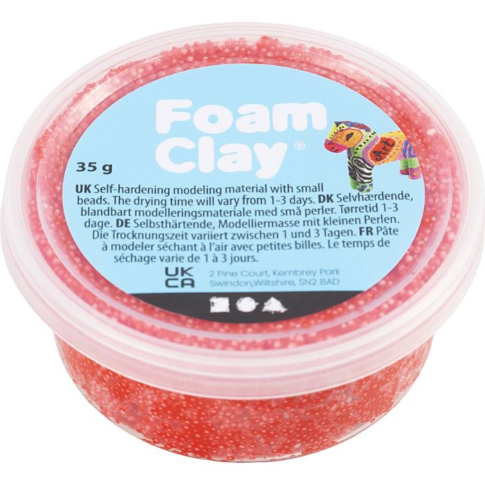 Foam Clay®, rojo, 35 gr/ 1 bote