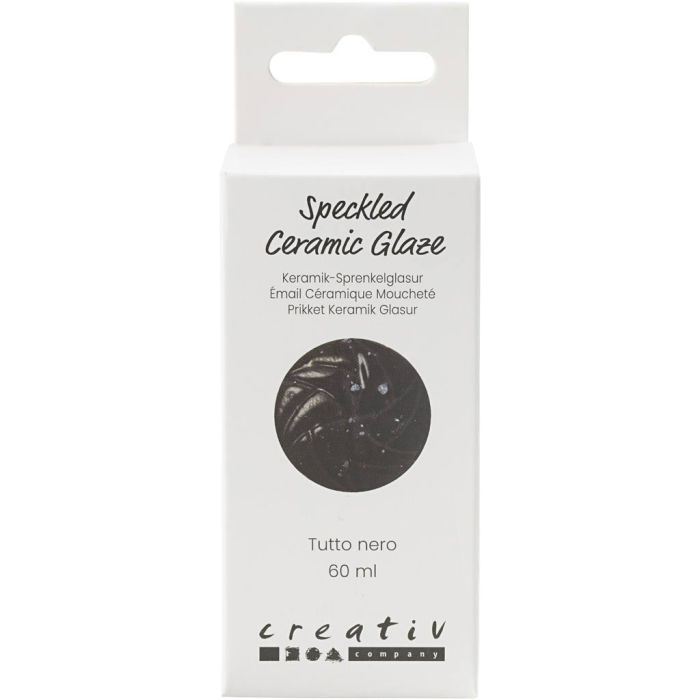 Esmalte Cerámico Manchado, 999-1060 °C, opaco, Tutto Nero, 60 ml/ 1 bote