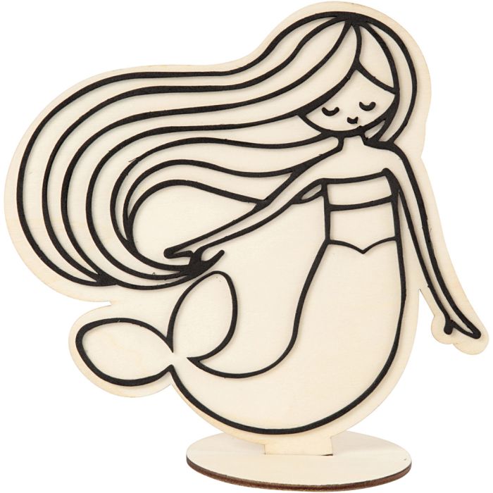 Figura de decoración, Sirena, A: 18 cm, 1 ud