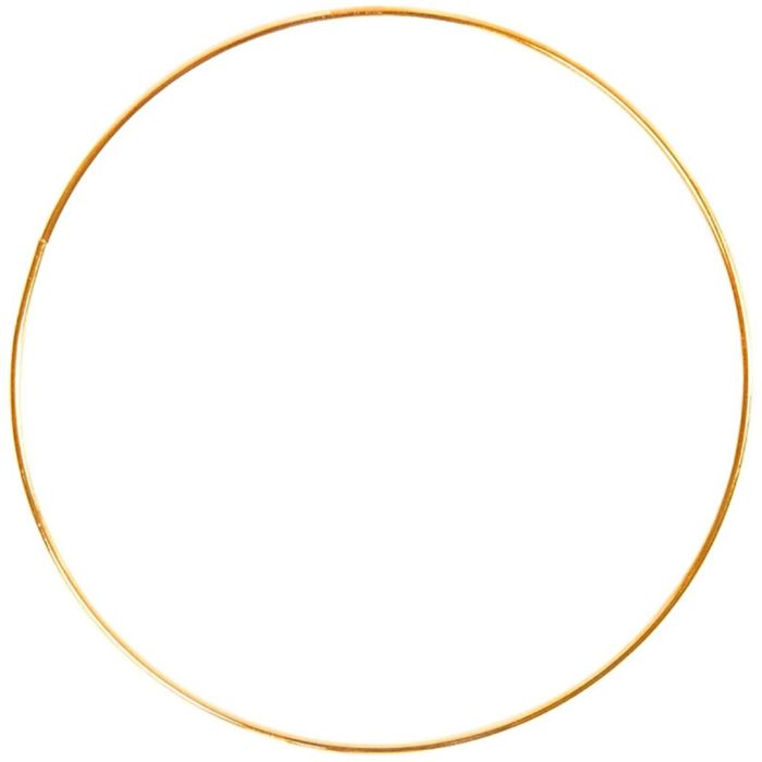 Aro metálico, dia 40 cm, dorado/plateado, 1 ud