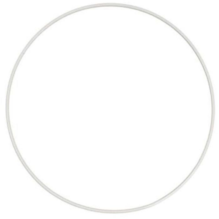 Aro metálico, dia 12 cm, blanco, 1 ud