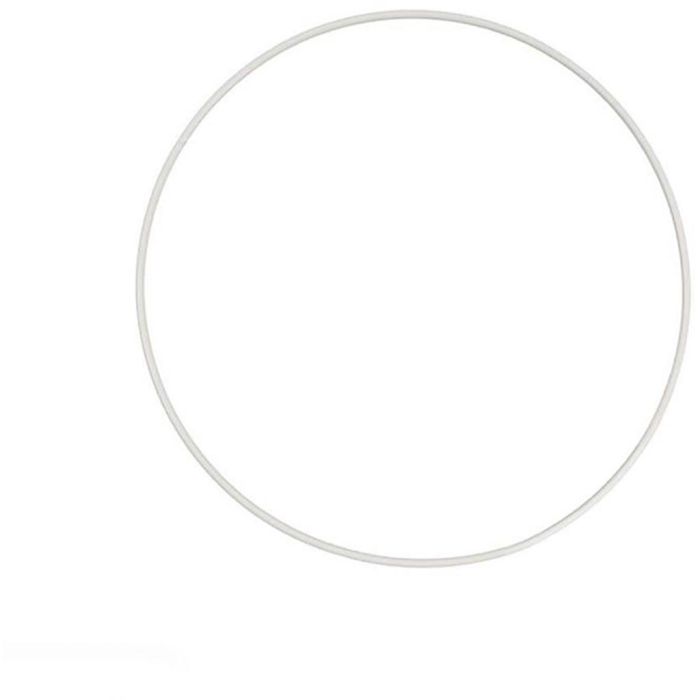 Aro metálico, dia 22 cm, blanco, 1 ud