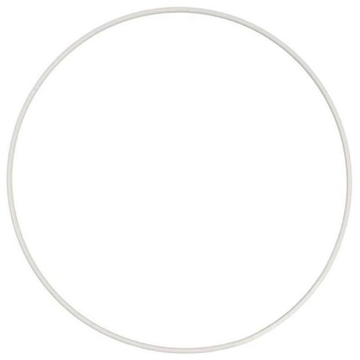 Aro metálico, dia 25 cm, blanco, 1 ud