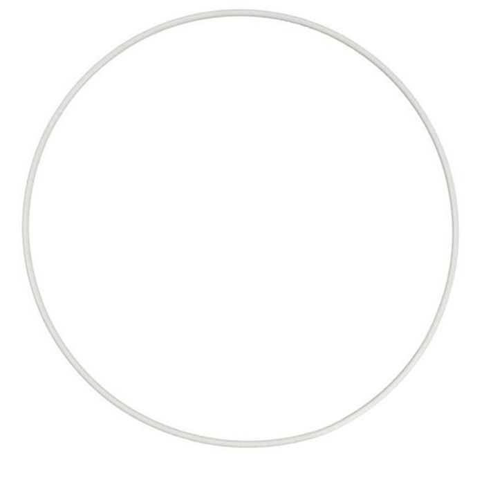 Aro metálico, dia 35 cm, blanco, 1 ud