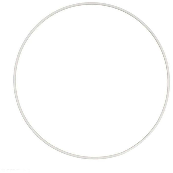 Aro metálico, dia 40 cm, blanco, 1 ud