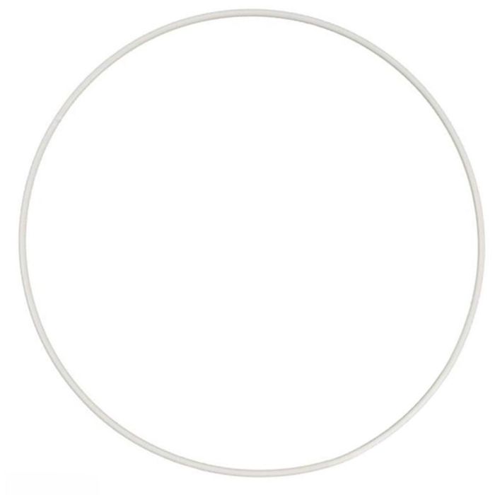Aro metálico, dia 50 cm, blanco, 1 ud