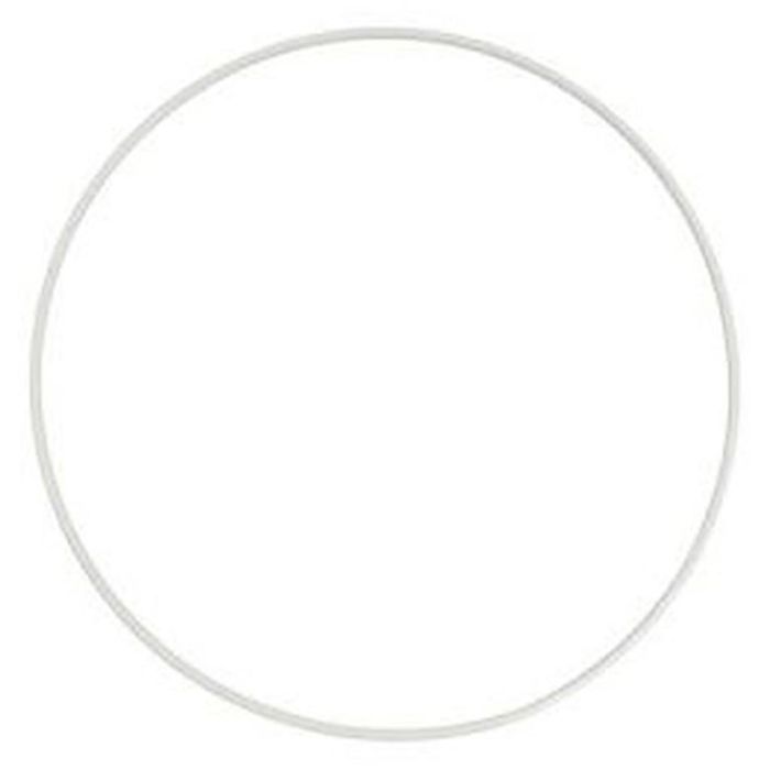 Aro metálico, dia 8 cm, blanco, 1 ud