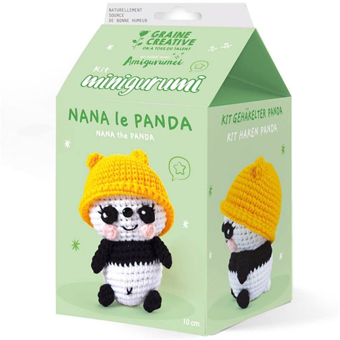 Kit Amigurumis Crochet, Nana la panda, 1 paquete