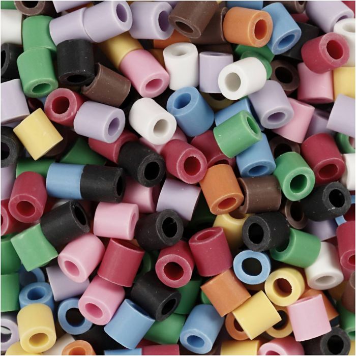 NABBI BioBeads Cuentas, medidas 5x5 mm, medida agujero 2,5 mm, medium, surtido de colores, 1000 ud/ 1 paquete