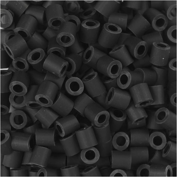NABBI BioBeads Cuentas, medidas 5x5 mm, medida agujero 2,5 mm, medium, negro, 1000 ud/ 1 paquete