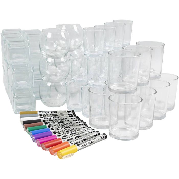Kit de manualidades grupo porta velas, 1 set