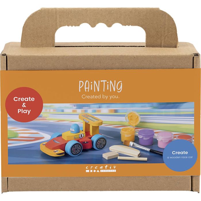Mini Kit de manualidades Pintar, Coche de carreras, conjunto de colores, 1 paquete