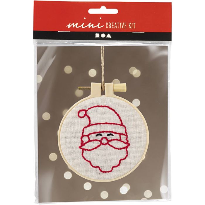 Mini Kit de manualidades Bordado, Papá Noel, 1 paquete