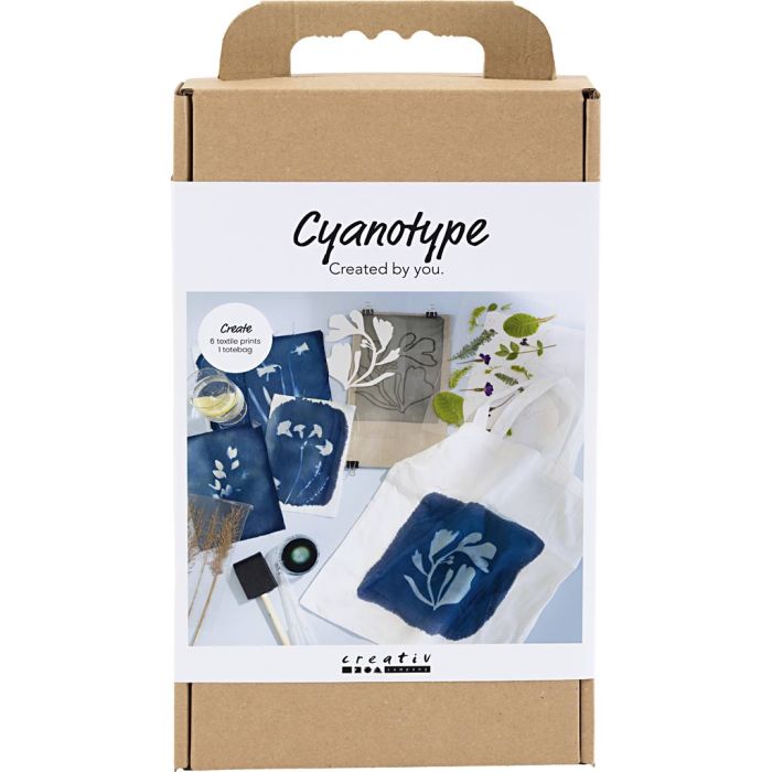 Kit de Manualidades Cianotipia, Textiles, azul, 1 paquete