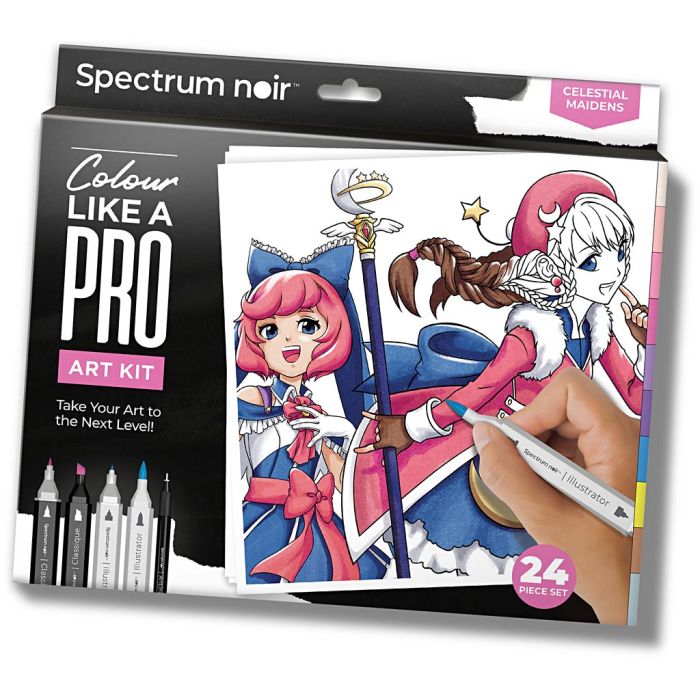 Kit de manualidades Ilustración, Chicas celestiales, surtido de colores, 1 paquete