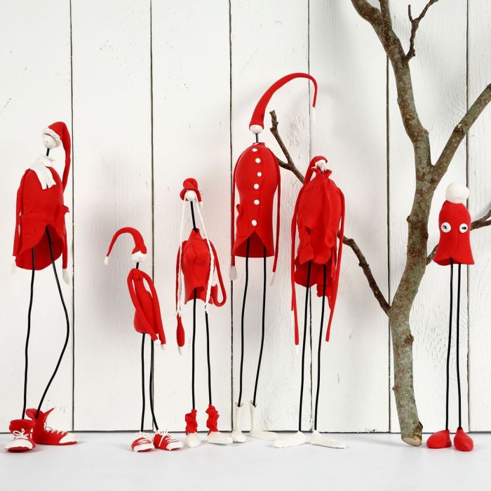 Silk Clay Christmas Elves