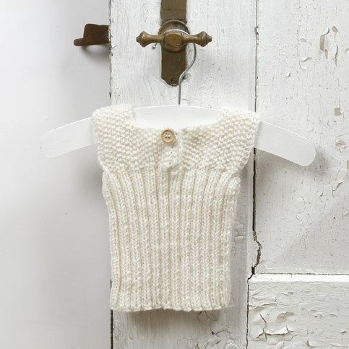 Tejer para bebés - un chaleco de lana de Merino