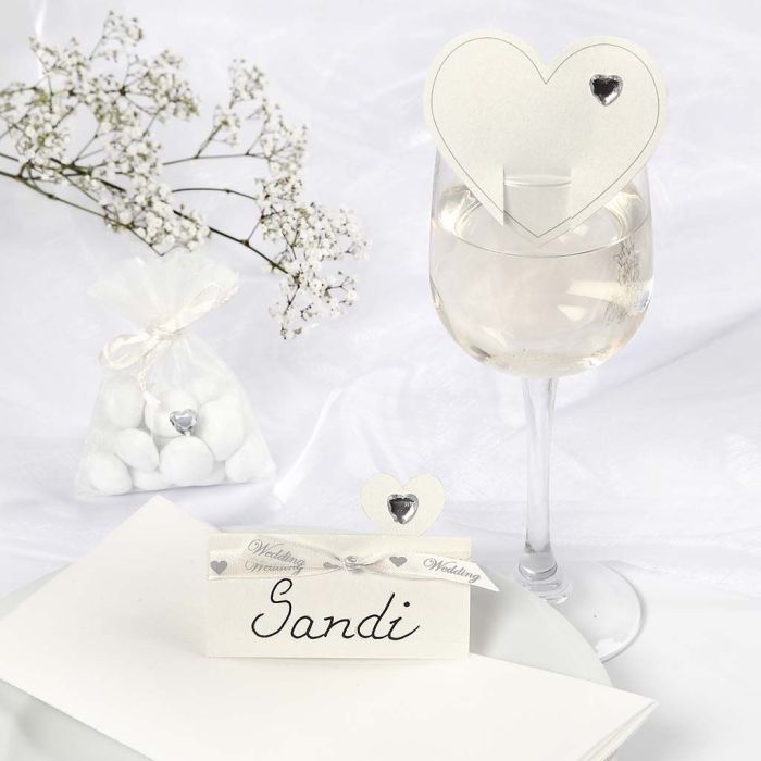 Románticas decoraciones blancas para boda