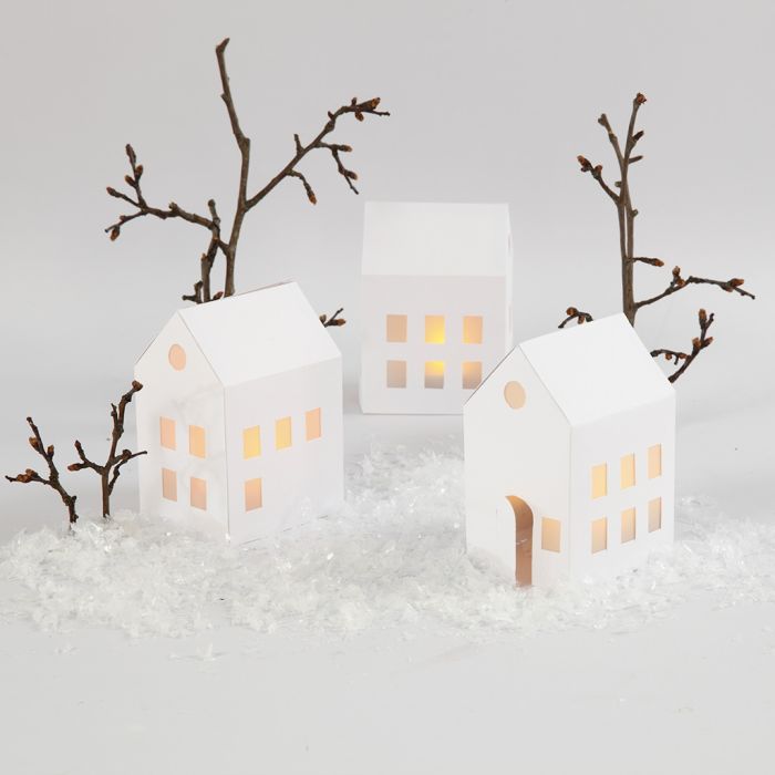 Casas iluminadas con luces de té LED