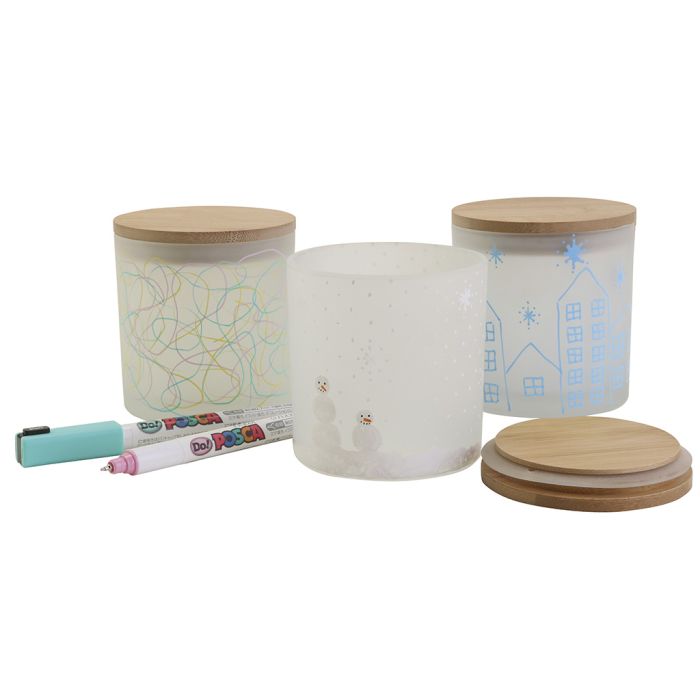 Frascos de almacenamiento decorativos con hermosos diseños