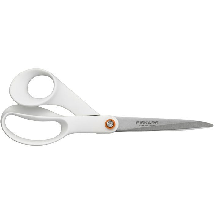 Tijeras, L. 21 cm, blanco, 1 ud